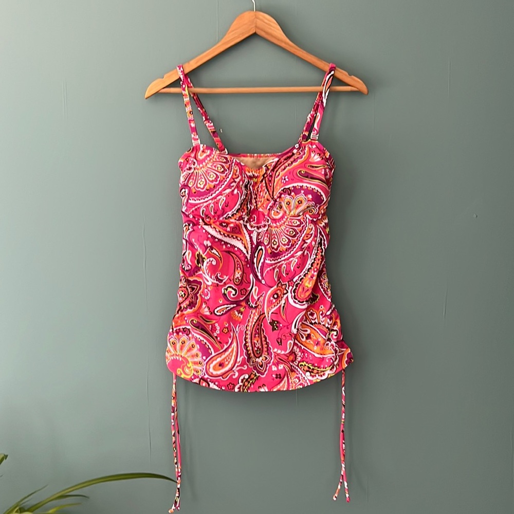 Land’s End Tankini Swim Top Sz 8